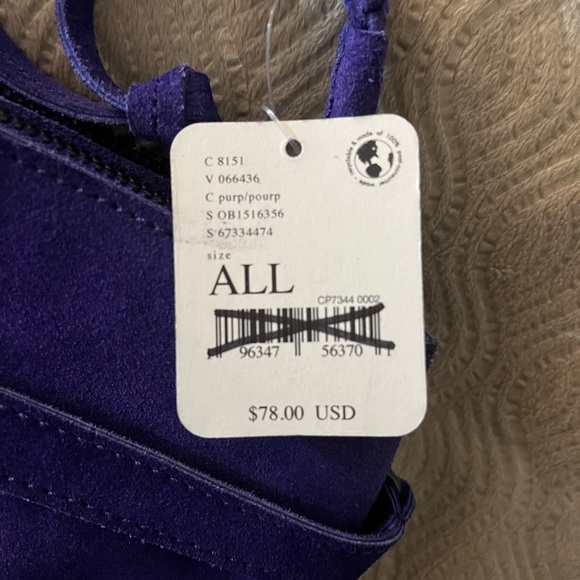 NWT Free People Cody Cross body bag in purple suede. ONE has tags, others NWOT - Picture 4 of 15